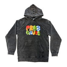 Load image into Gallery viewer, ProbCause VINE LOGO Mineral Wash Hoodie in Black