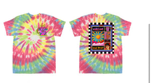 VIBELINE - Shine Bright Tie Dye T-Shirt (Rainbow Swirl)