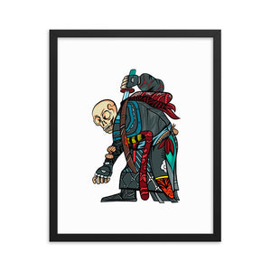 Junkyard Skeleton Framed poster