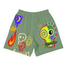 Load image into Gallery viewer, SKULLIES All Over Shorts Green
