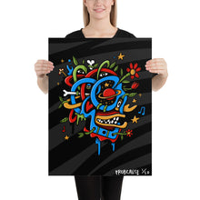 Load image into Gallery viewer, Limited Edition &quot;Full Bloom&quot; Screen Print on Black Paper
